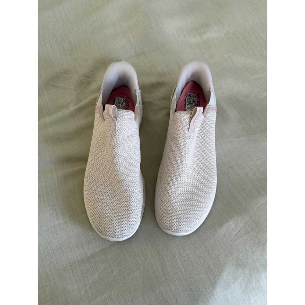 Skechers Slip-Ins Swift Fit Hands Free Memory Foam Sneakers Beige Women's Sz  10